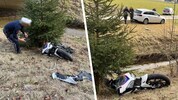 Sowohl am Auto als auch am Motorrad entstand massiver Schaden.