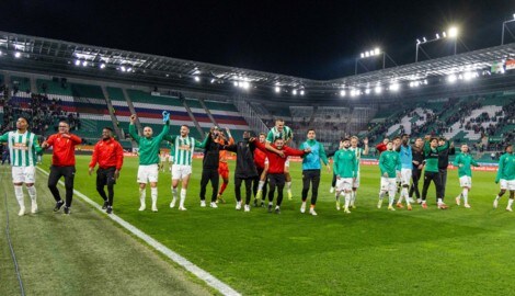 Erleichterung bei Rapids Spielern nach dem Einzug in die Top 6.