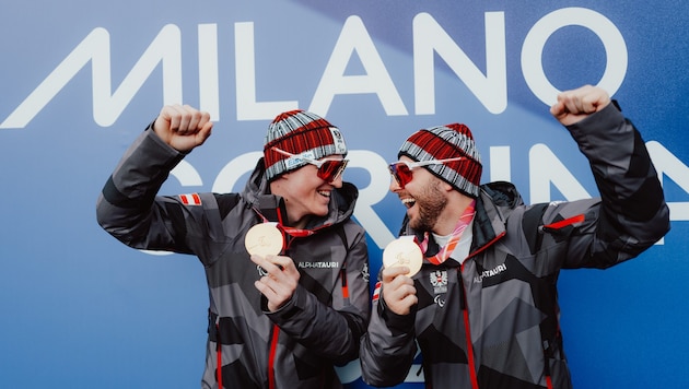 Johannes Aigner und Nico Haberl jubelten bei den Paralympics über ihre zweite Goldmedaille.