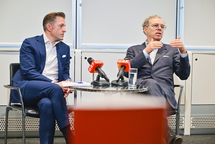 Gregor Schütze (l.) und Heinz Lederer werden am Donnerstag Ingrid Thurnher als interimistische ...