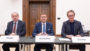 Am Energielenkungsbeirat nahmen unter anderem Teil, von links: Linz AG – Generaldirektor Erich ...