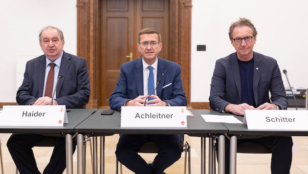 Am Energielenkungsbeirat nahmen unter anderem Teil, von links: Linz AG – Generaldirektor Erich ...