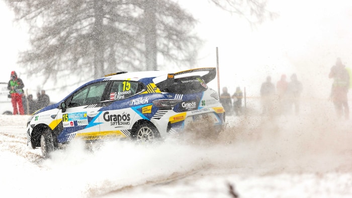 Bei der Jännerrallye fuhr „Knobi“ mit dem Clio aufs Podest