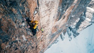 Simon solo in der Route „Phantom der Zinne“