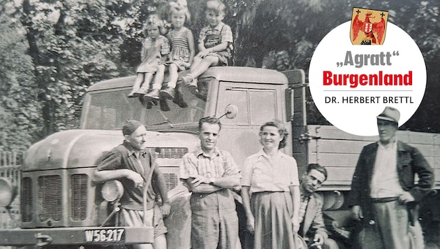 Die Familie Moneff als Gemüsepioniere in Wallern in den 1960er Jahren.