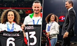 Federica Brignone und Dominik Paris wurden von Milan-Legende Zlatan Ibrahimovic geehrt.