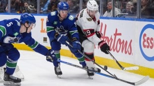 Marco Rossi (m.) und Co. mussten sich Ottawa geschlagen geben.