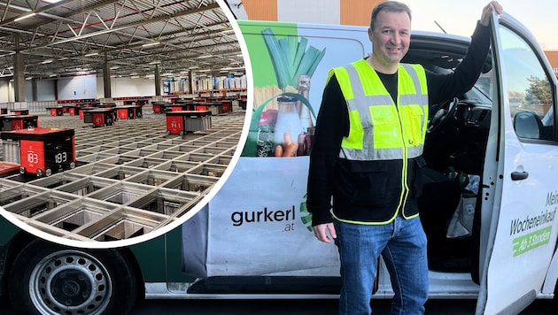 Lorenz Diederichs, Operations Director von Gurkerl, leitet das Lager in Wien-Liesing.