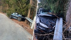 Kurz nach 6 Uhr wurde das demolierte Auto entdeckt.