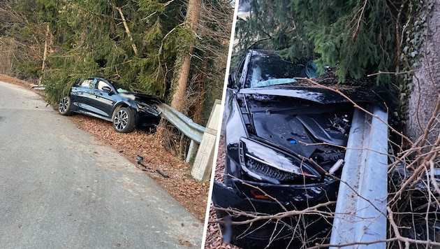 Kurz nach 6 Uhr wurde das demolierte Auto entdeckt.