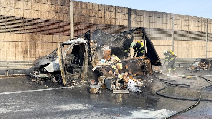 Auch die Ladung wurde ein Raub der Flammen