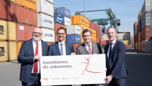 Infrastrukturgipfel in Vorarlberg mit Andreas Matthä, Markus Wallner, Peter Hanke und Hartwig ...