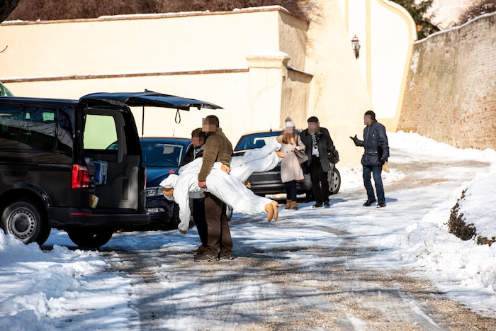 Tatrekonstruktion im Schloss Bockfließ im Jahr 2019.
