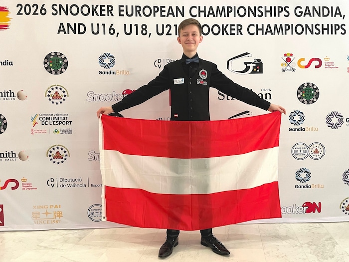 Stötzer hielt in Spanien Österreichs Fahnen hoch.