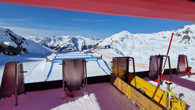Der beeindruckende Blick aus dem Starthaus in der Silvretta Montafon.
