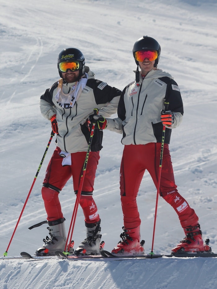 Lokalmatadore unter sich: Claudio Andreatta und Nicolas Lussnig (r.).