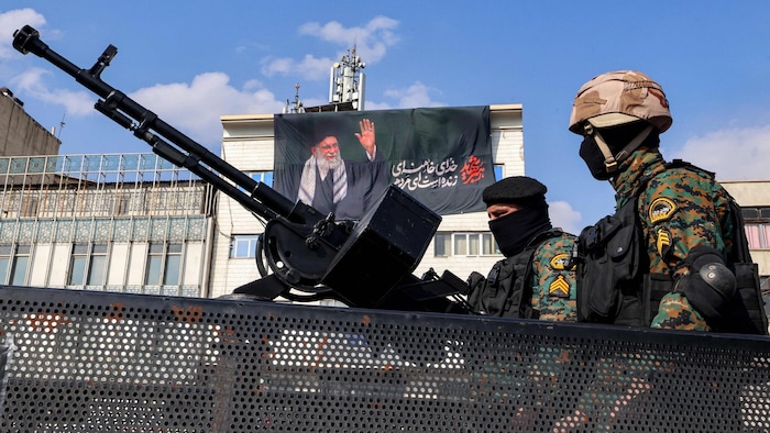 Security forces in Tehran