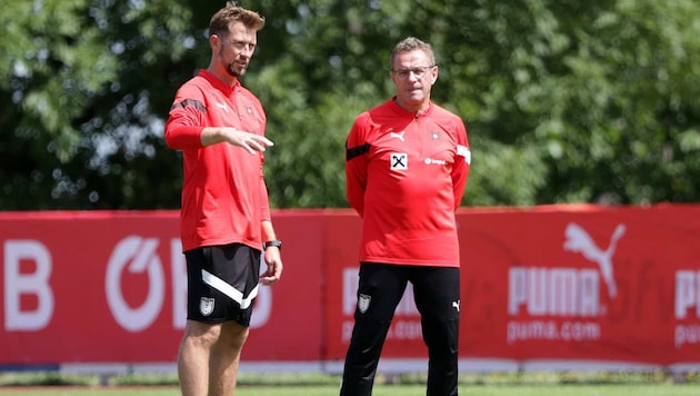 Lars Kornetka an der Seite von Ralf Rangnick