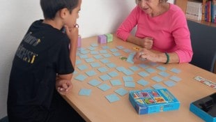 Auch eine Runde Memory steht mal am Programm im Lerncafé. 