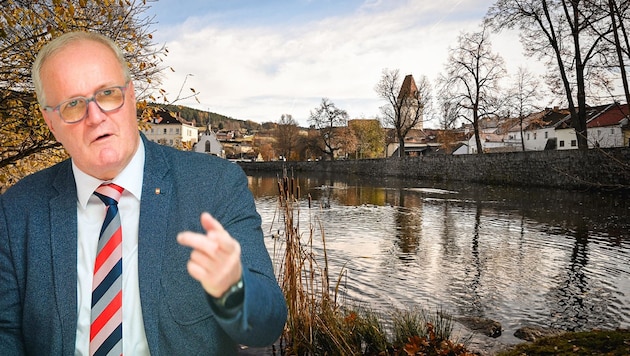 Im Frauenteich in Freistadt hätte eine Stadtinsel mit Gastro entstehen sollen.