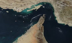 Die Meerenge Straße von Hormuz