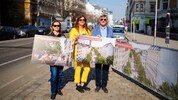 Gemeinderätin Angelika Pipal-Leixner, Verkehrsstadträtin Ulli Sima (SPÖ) und ...