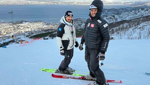 Christian Mitter (re.) und Harald Kirchmair bei der Junioren-WM in Narvik.