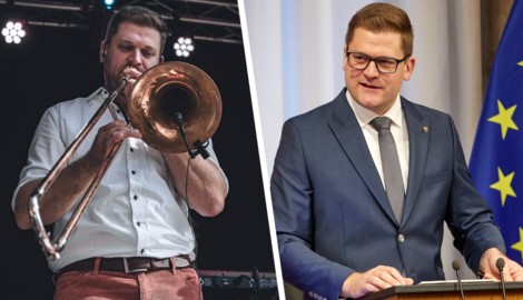 Markus Stotter als Musiker – und bei seiner Antrittsrede Anfang des Jahres im Bundesrat in ...