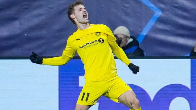 Großer Jubel: Ole Didrik Blomberg erzielte das zwischenzeitliche 2:0 für Bodö/Glimt.