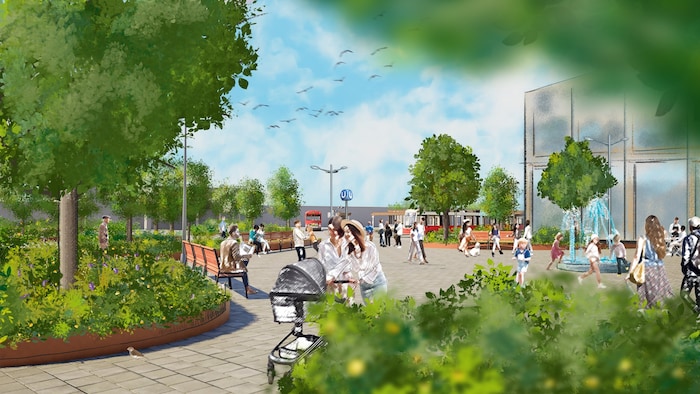 Auch der Nelson-Mandela-Platz bei der Haltestelle Aspern Nord soll umgestaltet werden.