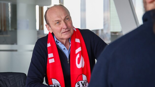 Kuchl-Obmann Forsthuber besuchte die „Krone“-Redaktion.