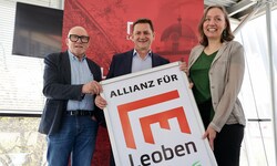 Ein Bild aus besseren Koalitionstagen: Walter Reiter (li.), Kurt Wallner und Susanne Sinz