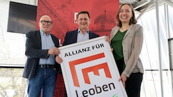 Ein Bild aus besseren Koalitionstagen: Walter Reiter (li.), Kurt Wallner und Susanne Sinz