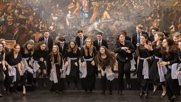 Der Kammerchor des Johann-Joseph-Fux-Konservatoriums ist mehrfach zu hören.