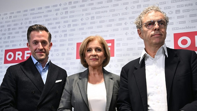 From left: Deputy Foundation Chairman Gregor Schütze, ORF Director Ingrid Thurnher, and ...