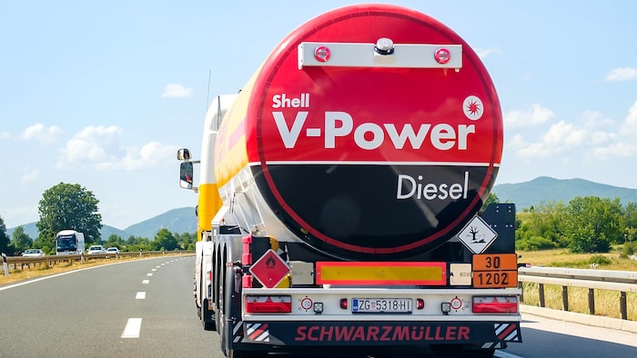 Ein Treibstofftransporter in Kroatien