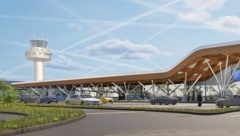 So soll der Salzburger Flughafen nach dem Umbau aussehen. Ab 2027 soll der erste Bauabschnitt ...