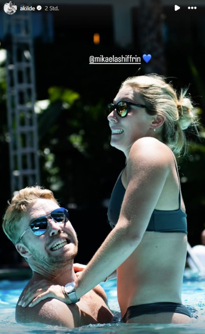 Aleksander Aamodt Kilde und seine Partnerin Mikaela Shiffrin