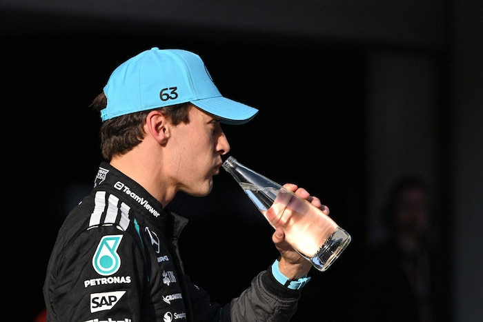 George Russell nach dem Sieg im Sprint