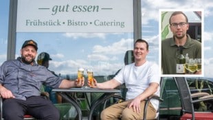 Günther Niedermayer und Thomas Fürst (v.l.n.r.)  haben am Neunkirchner Spitz das ...