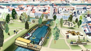 So könnte die Surfwelle im Mühlgang im Grazer Volksgarten aussehen