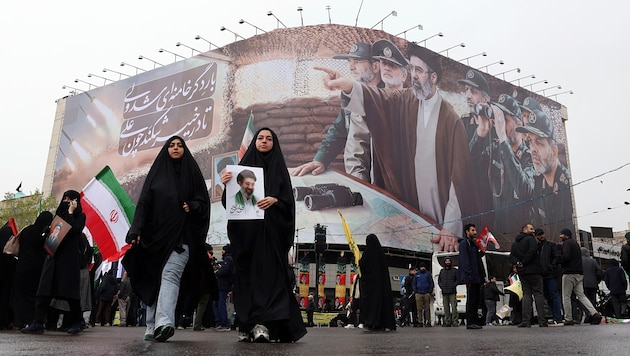 Regime-Unterstützer in Teheran