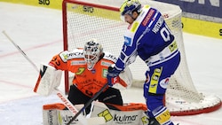 VSV prallte im Play-off immer wieder an Graz-Keeper Maxime Lagace ab.