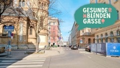 Die Blindengasse in der Josefstadt soll jetzt Wiens erste „gesunde“ Straße werden.