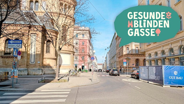 Die Blindengasse in der Josefstadt soll jetzt Wiens erste „gesunde“ Straße werden.