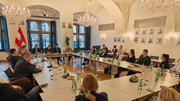 Gemeinsame Sitzung im steirischen Landtagsklub der FPÖ mit FP-Landesrat Amesbauer