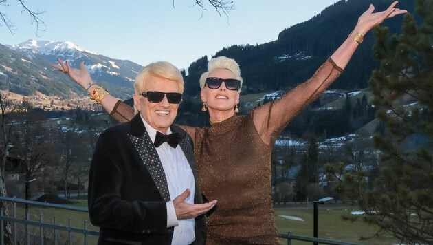 Heino und sein größter Fan, Hollywood-Star Brigitte Nielsen in Kitzbühel