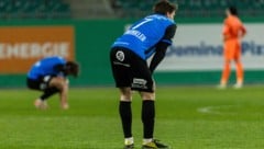 Enttäuschung pur bei den Spielern des SKU Amstetten …