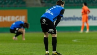 Enttäuschung pur bei den Spielern des SKU Amstetten …