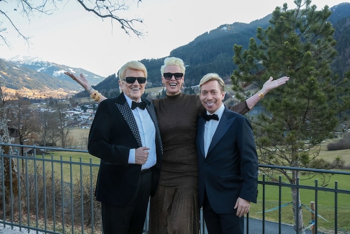 Drei „Superblondinen“ beim „Krone“-Fotoshooting: Heino, Nielsen und Werner.